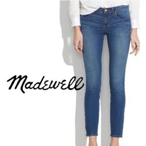 MADEWELL Skinny Ankle cropped jeans in sky wash